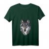Wolf Waldtier Natur Vintage T-Shirt mit Wolfskopf - Leichtes, klassisch geschnittenes V-Ausschnitt Shirt mit Tiermotiv