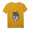 Wolf Waldtier Natur Vintage T-Shirt mit Wolfskopf - Leichtes, klassisch geschnittenes V-Ausschnitt Shirt mit Tiermotiv
