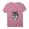 Wolf Waldtier Natur Vintage T-Shirt mit Wolfskopf - Leichtes, klassisch geschnittenes V-Ausschnitt Shirt mit Tiermotiv