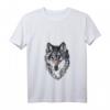 Wolf Waldtier Natur Vintage T-Shirt mit Wolfskopf - Leichtes, klassisch geschnittenes V-Ausschnitt Shirt mit Tiermotiv