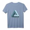 Impossible Penrose Triangel 3D Optische Illusion T-Shirt – Mathematisches Kunstdesign für Nerds & Kunstliebhaber