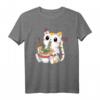 Lustiges Japanisches Anime Katze Ramen Nudeln Kawaii T-Shirt – Niedliches Manga Design für Katzen- und Anime-Liebhaber für Damen, Herren & Kinder
