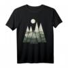 WALD Nebliger Wald Natur Minimalismus Geometrisch T-Shirt – Perfektes Outfit für Outdoor-Abenteuer & Natur-Liebhaber