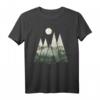 WALD Nebliger Wald Natur Minimalismus Geometrisch T-Shirt – Perfektes Outfit für Outdoor-Abenteuer & Natur-Liebhaber