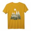 WALD Nebliger Wald Natur Minimalismus Geometrisch T-Shirt – Perfektes Outfit für Outdoor-Abenteuer & Natur-Liebhaber