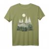 WALD Nebliger Wald Natur Minimalismus Geometrisch T-Shirt – Perfektes Outfit für Outdoor-Abenteuer & Natur-Liebhaber