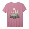 WALD Nebliger Wald Natur Minimalismus Geometrisch T-Shirt – Perfektes Outfit für Outdoor-Abenteuer & Natur-Liebhaber