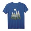 WALD Nebliger Wald Natur Minimalismus Geometrisch T-Shirt – Perfektes Outfit für Outdoor-Abenteuer & Natur-Liebhaber