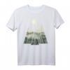 WALD Nebliger Wald Natur Minimalismus Geometrisch T-Shirt – Perfektes Outfit für Outdoor-Abenteuer & Natur-Liebhaber