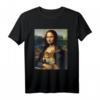 Mona Lisa mit Shiba Inu Hund Druck T-Shirt – Originelles Geschenk für Kunst- und Hundeliebhaber zu Geburtstag, Weihnachten & Partys