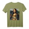 Mona Lisa mit Shiba Inu Hund Druck T-Shirt – Originelles Geschenk für Kunst- und Hundeliebhaber zu Geburtstag, Weihnachten & Partys