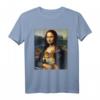 Mona Lisa mit Shiba Inu Hund Druck T-Shirt – Originelles Geschenk für Kunst- und Hundeliebhaber zu Geburtstag, Weihnachten & Partys
