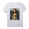 Mona Lisa mit Shiba Inu Hund Druck T-Shirt – Originelles Geschenk für Kunst- und Hundeliebhaber zu Geburtstag, Weihnachten & Partys