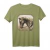 Amerikanisches Alt-Westen Pferd T-Shirt mit Quarter Horse Design - Klassisch geschnitten, doppelt genähter Saum