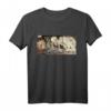 Japanisches Kunsttriptychon T-Shirt mit Skelett und Hexe - Perfekt für Manga-, Anime- und Kunstfans