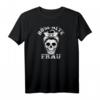 Böse alte Frau T-Shirt mit V-Ausschnitt – Lustiges Tarnmuster, Totenkopf & Sarkasmus für Rentnerinnen, Mütter & Oma zum Halloween, Vatertag & Geburtstag