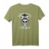 Böse alte Frau T-Shirt mit V-Ausschnitt – Lustiges Tarnmuster, Totenkopf & Sarkasmus für Rentnerinnen, Mütter & Oma zum Halloween, Vatertag & Geburtstag