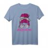 Böse Alte Frau Mama Totenkopf T-Shirt - Rebellisches Damen Design mit Messy Bun und Tattoo Grafik, Perfekt als Geschenk
