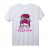 Böse Alte Frau Mama Totenkopf T-Shirt - Rebellisches Damen Design mit Messy Bun und Tattoo Grafik, Perfekt als Geschenk