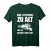 Man ist niemals zu alt für eine Modelleisenbahn T-Shirt – Lustiges Eisenbahn Motiv für Zug- & Modellbau Fans, Lokführer Geschenkidee