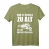 Man ist niemals zu alt für eine Modelleisenbahn T-Shirt – Lustiges Eisenbahn Motiv für Zug- & Modellbau Fans, Lokführer Geschenkidee