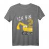 Kinder Bagger T-Shirt für 2 Jahre Jungen - Lustiges Geburtstagsgeschenk mit Spruch 'Ich bin 2' für Baustellenfans
