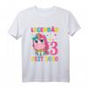 Kinder 3. Geburtstag Einhorn Mädchen T-Shirt – Perfektes Geschenk für kleine Geburtstagskinder, Mädchen und Einhorn-Liebhaber