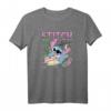 HapKitten Lilo & Stitch Aloha Hawaiian Surf T-Shirt – Official Disney Lizenz, Strand- und Beach-Design für Männer und Frauen