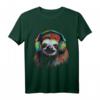 Faultier Kunstwerk Musik Bunt - Tier Kopfhörer Faultier T-Shirt für Tierliebhaber & Freunde