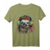 Faultier Kunstwerk Musik Bunt - Tier Kopfhörer Faultier T-Shirt für Tierliebhaber & Freunde