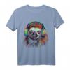 Faultier Kunstwerk Musik Bunt - Tier Kopfhörer Faultier T-Shirt für Tierliebhaber & Freunde