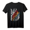 Star Wars Millennium Falcon Wears Retro Stripes T-Shirt - Official Licensed Sci-Fi Fan Shirt