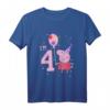 Kinder Peppa Wutz I'm 4 Birthday With Confetti T-Shirt – Offizielles Merchandise für den Kindergeburtstag