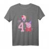 Kinder Peppa Wutz I'm 4 Birthday With Confetti T-Shirt – Offizielles Merchandise für den Kindergeburtstag