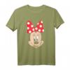 HapKitten Minnie Mouse T-Shirt mit Polka Dot Bow & Big Face - Offizielles Disney Merchandise für Damen und Herren