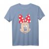 HapKitten Minnie Mouse T-Shirt mit Polka Dot Bow & Big Face - Offizielles Disney Merchandise für Damen und Herren