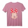 HapKitten Minnie Mouse T-Shirt mit Polka Dot Bow & Big Face - Offizielles Disney Merchandise für Damen und Herren