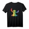 HapKitten Mickey Mouse & Stitch Pride T-Shirt - Rainbow Design für Disney Fans, Vintage Style & LGBTQ+ Support