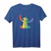 HapKitten Mickey Mouse & Stitch Pride T-Shirt - Rainbow Design für Disney Fans, Vintage Style & LGBTQ+ Support