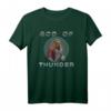 Avengers Thor God Of Thunder Circle Portrait T-Shirt zum HapKitten – Offiziell lizenziertes Marvel Fan-Shirt