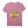 Damen Funny Jungle Animation Kawaii Zoo Animals Grafikdesign T-Shirt - Trendiges Tiermotiv für Sommer, Party & Alltag