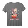 Kawaii Neko Ramen Lover Japanese Noodle Anime T-Shirt – Perfekt für Katzen- und Ramen-Fans, Otaku & Anime Enthusiasten