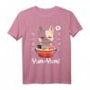 Kawaii Neko Ramen Lover Japanese Noodle Anime Halbarm T-Shirt – Perfekt für Katzen- und Anime-Fans, Otaku, Cosplay & Ramen Liebhaber