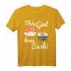 Sushi T-Shirt Geschenk mit Maki und Lachs – Kawaii Asiatischer Japan Style für Herren, Damen & Kinder