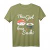 Sushi T-Shirt Geschenk mit Maki und Lachs – Kawaii Asiatischer Japan Style für Herren, Damen & Kinder