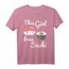 Sushi T-Shirt Geschenk mit Maki und Lachs – Kawaii Asiatischer Japan Style für Herren, Damen & Kinder