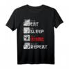 Eat Sleep Anime Repeat Manga Japan Kanji Weeb Vintage Anime T-Shirt – Perfektes Geschenk für Anime, Manga und Cosplay Fans