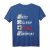 Eat Sleep Anime Repeat Manga Japan Kanji Weeb Vintage Anime T-Shirt – Perfektes Geschenk für Anime, Manga und Cosplay Fans