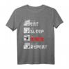 Eat Sleep Anime Repeat Manga Japan Kanji Weeb Vintage Anime T-Shirt – Perfektes Geschenk für Anime, Manga und Cosplay Fans