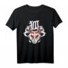Japanisches Kitsune Masken-Shirt im Cyberpunk-Stil mit Fox, Ninja und Oni – Futuristische Anime-Designs, Kawaii Monster & Geschenk für Japan-Fans